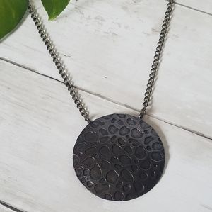 Antique Gold Large Disc Necklace